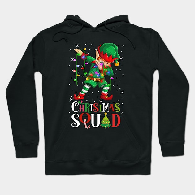 Christmas Squad Funny Xmas Dabbing ELF Squad Boys Men Xmas Family Matching Hoodie by springins